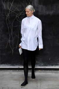 Model on the catwalk