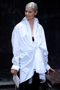 Model on the catwalk
