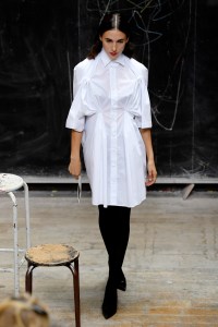 Model on the catwalk