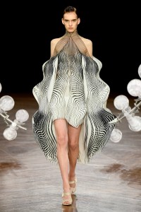 Model on the catwalk