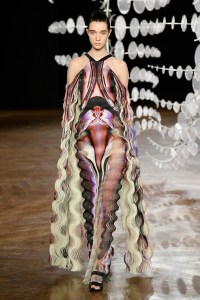 Model on the catwalk