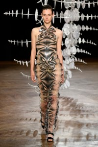 Model on the catwalk