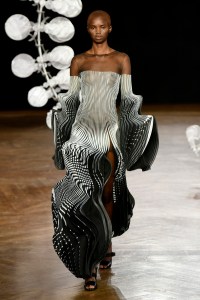 Model on the catwalk