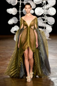 Model on the catwalk