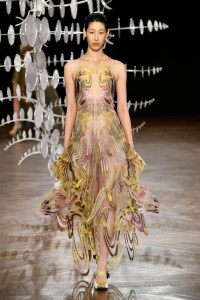 Model on the catwalk