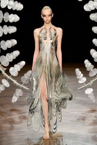 Model on the catwalk