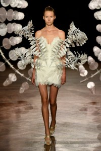 Model on the catwalk