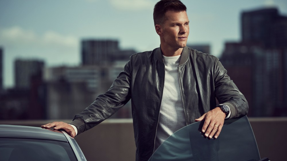 Tom Brady in a campaign image for IWC watches.