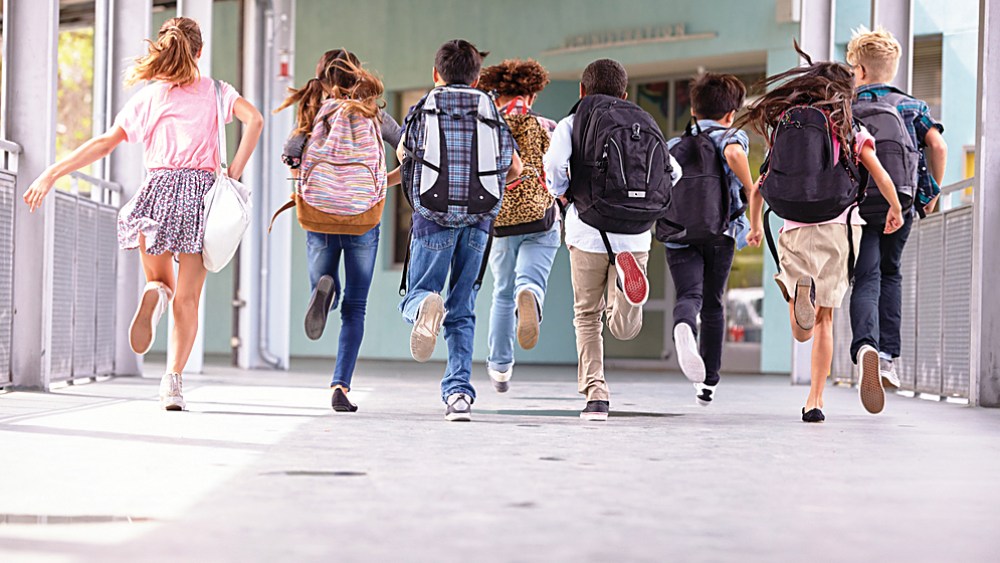 A back-to-school scene from July 2019.