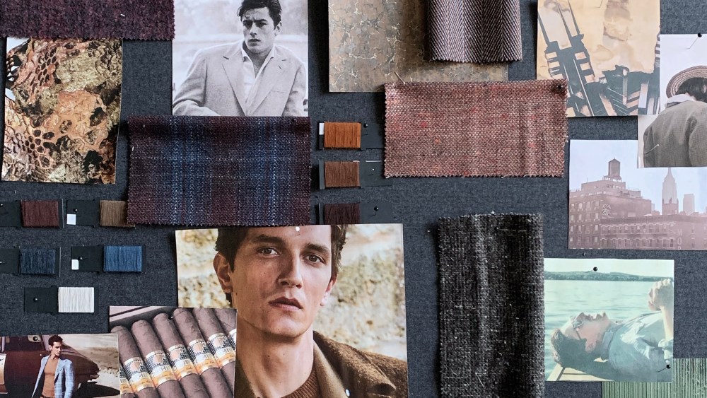 The moodboard for Lanificio F.lli Cerruti fall 2020 collection.