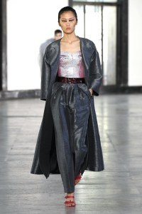 Model on the catwalk
