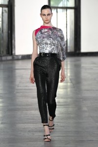 Model on the catwalk