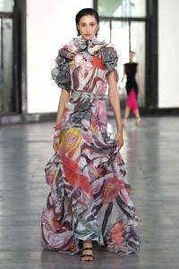 Model on the catwalk
