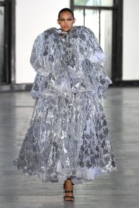 Model on the catwalk