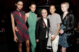 Maria Grazia Chiuri and Dior models