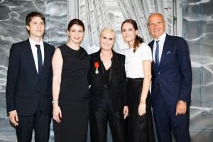 Nicole Regini, Marlene Schiappa, Maria Grazia Chiuri, Rachele Regini and Paolo Regini