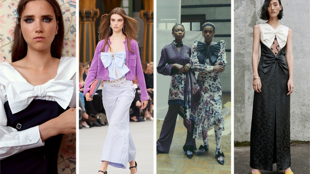 Bows -- built in to every evening look from Chanel and Erdem to Givenchy -- offer girly touches to womanly looks.