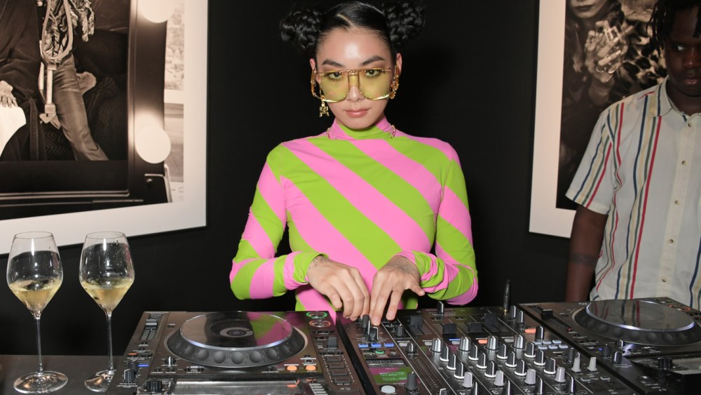 Rina Sawayama attends the Lenny Kravitz and Dom Pérignon "Assemblage" exhibition, the launch of Lenny Kravitz's U.K. photography exhibition on July 10 in London.