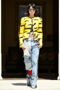 Model on the catwalk