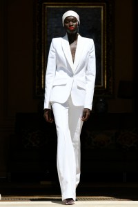 Model on the catwalk