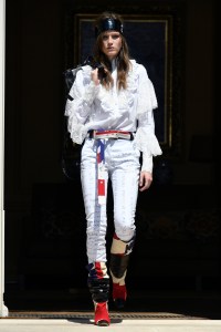 Model on the catwalk