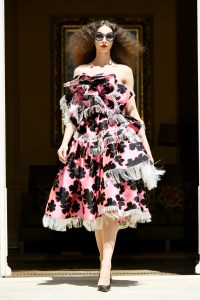 Model on the catwalk