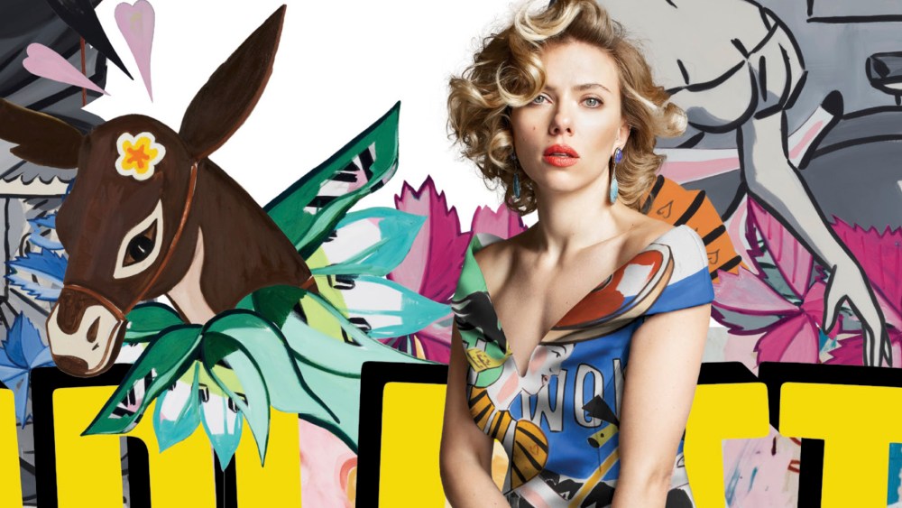 As If Cover Girl Scarlett Johansson Wears David Salle Art on Her Sleeve