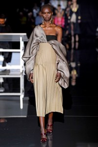 Model on the catwalk