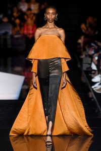 Model on the catwalk
