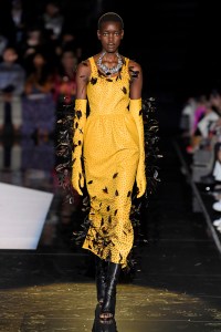 Model on the catwalk