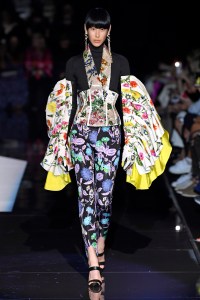 Model on the catwalk
