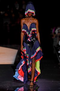 Model on the catwalk