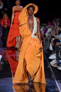 Model on the catwalk