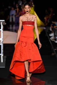 Model on the catwalk