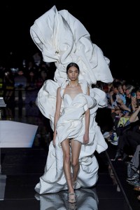 Model on the catwalk
