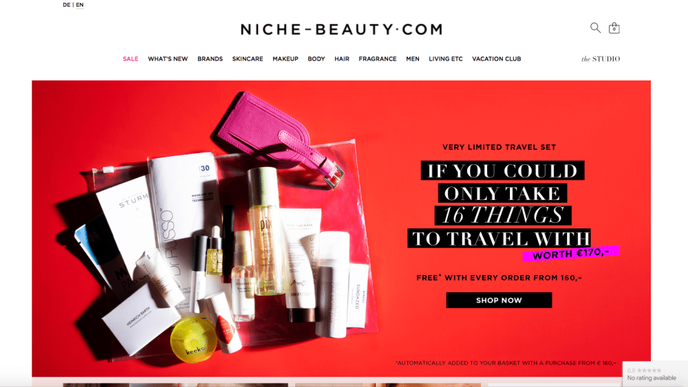 The site Niche Beauty