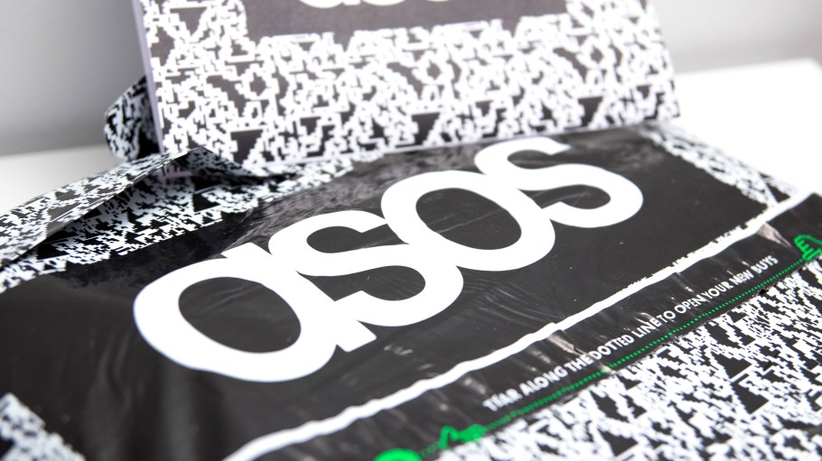 Asos online shopping clothes package logo