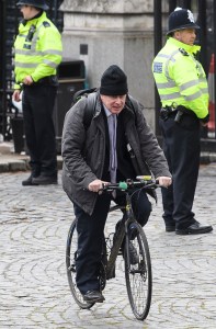 Boris Johnson MP is seen arriving at the Houses of Parliament in London