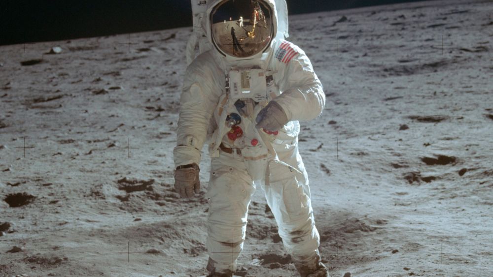 ADVANCE FOR USE AND THEREAFTER-In this July 20, 1969 photo made available by NASA, astronaut Buzz Aldrin, lunar module pilot, walks on the surface of the moon during the Apollo 11 extravehicular activityMoon Landing 50 Years - 04 Jul 2019