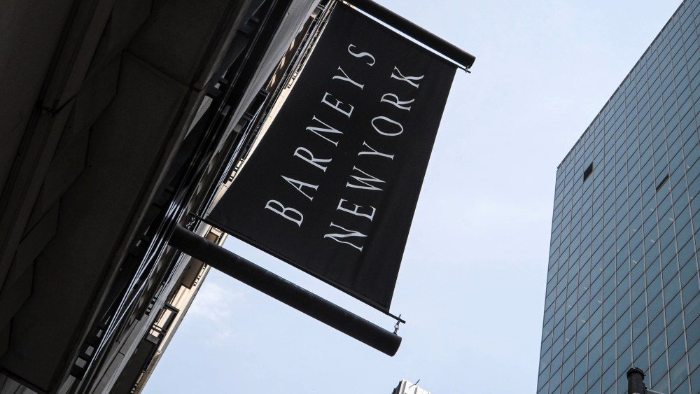 Signage for Barneys New York department store is displayed on an outdoor banner, in New York. The luxury retailer could be joining a growing list of retailers that have filed for bankruptcyBarneys -Options, New York, USA - 16 Jul 2019