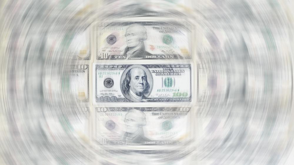 US dollar bills, 100 dollar bill, circular blurVARIOUS