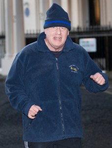 Boris Johnson on his morning run