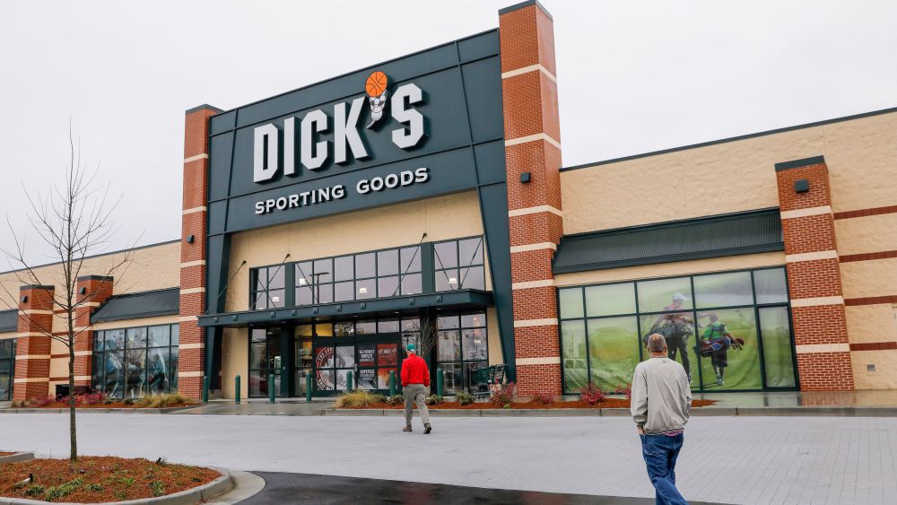 A Dick's Sporting Goods store in Tucker, Georgia, USA, 28 February 2018. Dick's Sporting Goods announced they would be ending sales of assault-style rifles and banning the sale of guns to people younger than 21.Dick's Sporting Goods gun sales, Tucker, USA - 28 Feb 2018