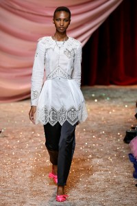 Model on the catwalk