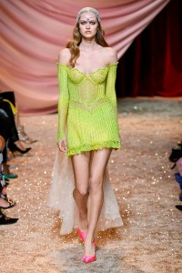 Model on the catwalk
