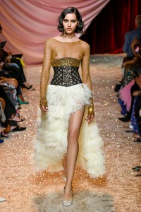 Model on the catwalk