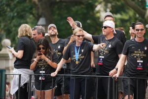 The scene at the Women's World Cup Parade in NYC.