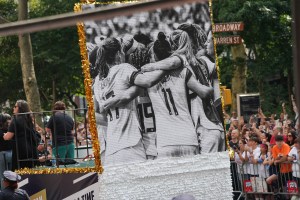 The scene at the Women's World Cup Parade in NYC.