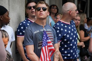 The scene at the Women's World Cup Parade in NYC.
