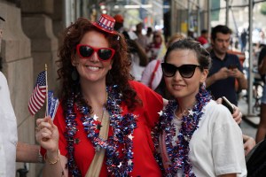 The scene at the Women's World Cup Parade in NYC.